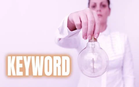 Conceptual display Keyword. Internet Concept word which acts as the key to a 스톡 사진