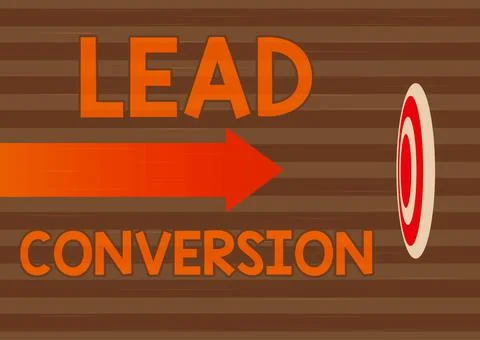 Conceptual display Lead Conversion. Conceptual photo Process of turning a lead Stock Illustration