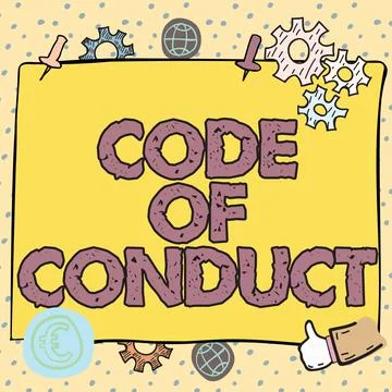 Conceptual display Lead By Example, Word for Ethics rules moral codes ethical Stockillustratie