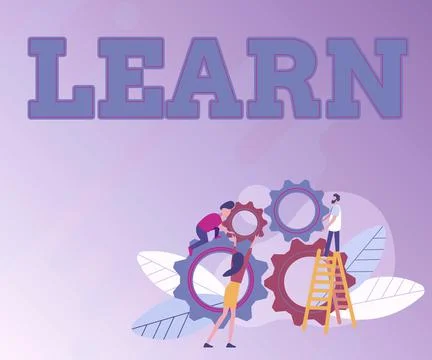 Conceptual display Learn. Internet Concept acquire knowledge of or skill in Illustrazione stock