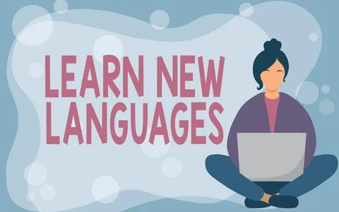 Conceptual display Learn New Languages. Business concept developing ability to 스톡 일러스트