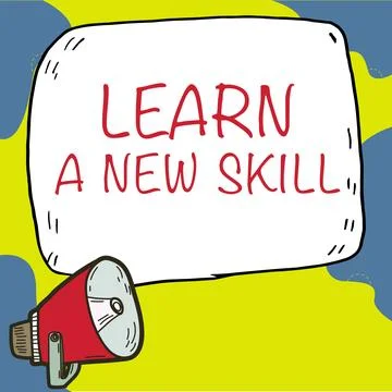Conceptual display Learn A New Skill. Business showcase acquisition knowledge Illustrazione stock