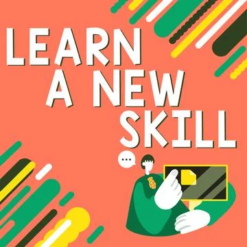 Conceptual display Learn A New Skill. Word Written on acquisition knowledge 스톡 일러스트