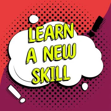Conceptual display Learn A New Skill. Concept meaning acquisition knowledge 스톡 일러스트