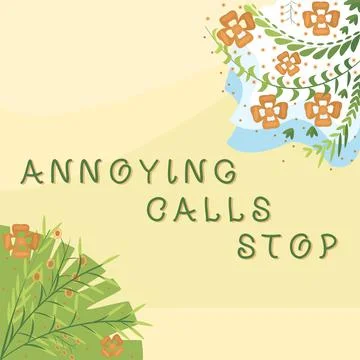 Conceptual display Learn Something New, Concept meaning Prevent spam phones B Stock Illustration