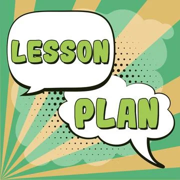 Conceptual display Lesson Plan, Word for a teacher's detailed description of  イラスト素材
