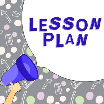 Conceptual display Lesson Plan. Word for a teacher's detailed description of the イラスト素材