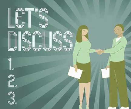 Conceptual display Let S Discuss. Word for Permit to Talk Open Up Go Over a Illustration