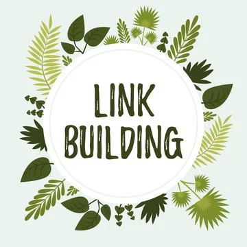 Conceptual display Link Building. Concept meaning SEO Term Exchange Links Ilustración de archivo