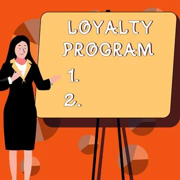 Conceptual display Loyalty Program. Conceptual photo marketing effort that イラスト素材