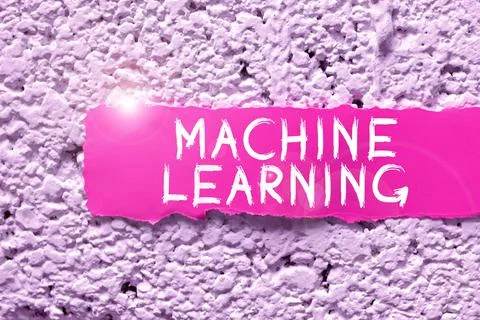 Conceptual display Machine Learning, Conceptual photo the concept that a comp 写真素材