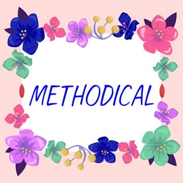 Conceptual display Methodical. Conceptual photo System of Methods used in a Stock Illustration