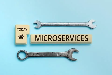 Conceptual display Microservices. Word for Software development technique Stock Photos