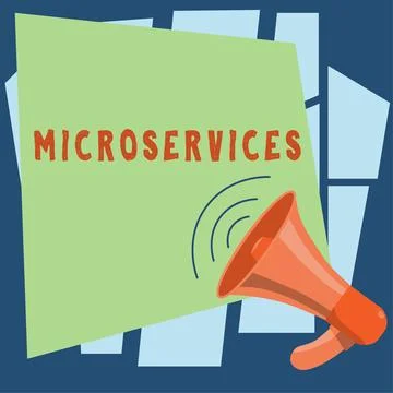 Conceptual display Microservices. Word Written on Software development technique Stock Illustration