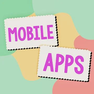 Conceptual display Mobile Apps. Business concept a software application designed イラスト素材
