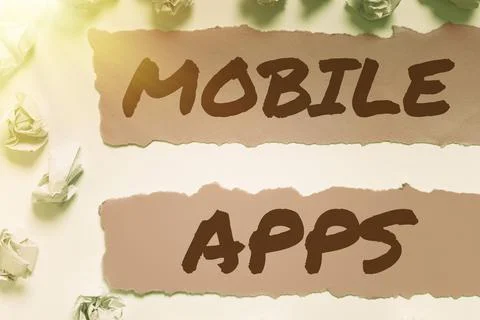 Conceptual display Mobile Apps. Internet Concept a software application designed 스톡 사진