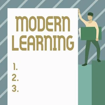 Conceptual display Modern Learning. Concept meaning flexible and agile setup Stockillustratie