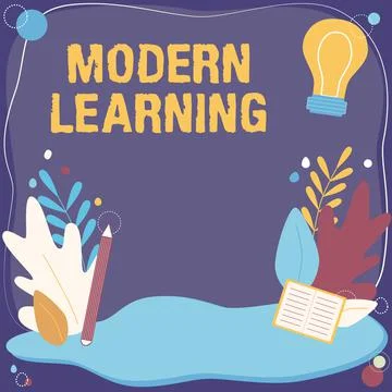 Conceptual display Modern Learning. Word for flexible and agile setup Innovative Stock Illustration