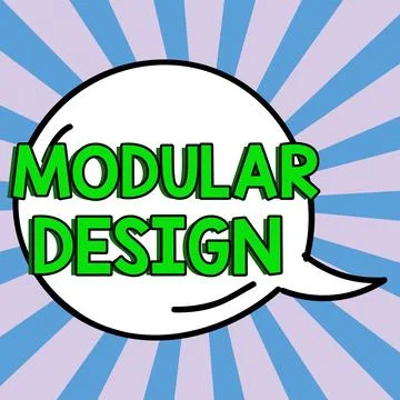 Conceptual display Modular Design. Business approach product designing to Stock Illustration