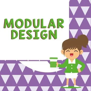Conceptual display Modular Design. Internet Concept product designing to produce Stock Illustration