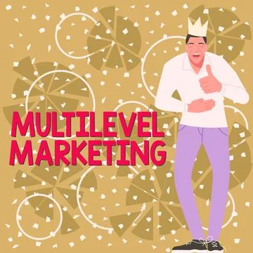 Conceptual display Multilevel Marketing. Conceptual photo marketing strategy for Stock Illustration