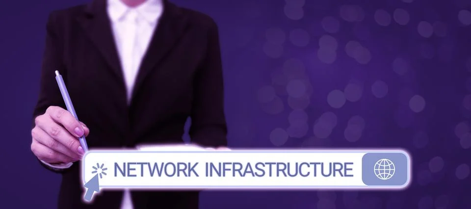 Conceptual display Network Infrastructure. Conceptual photo Hardware and Stock Photos