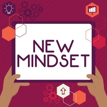 Conceptual display New Mindset. Concept meaning freshly madeup thoughts and Stock Illustration