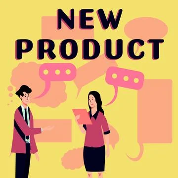 Conceptual display New Product. Word for goods and services that differ in their 스톡 일러스트