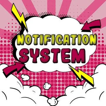 Conceptual display Notification System. Business showcase Do not forget to be Stock Illustration