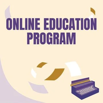Conceptual display Online Education Program. Business overview Distance learning Stock Illustration