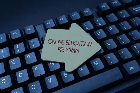 Conceptual display Online Education Program. Word Written on Software Fotos de archivo