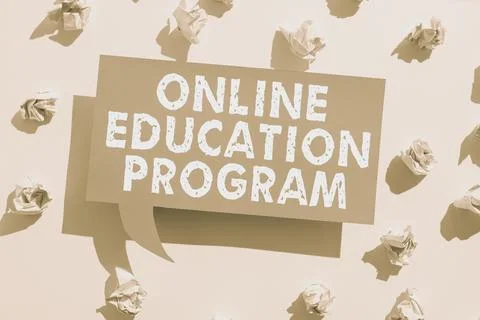 Conceptual display Online Education Program. Concept meaning Software Stock Photos