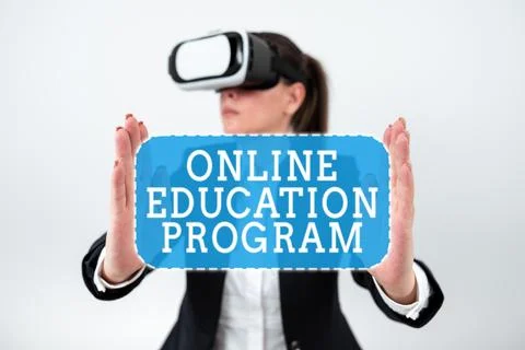 Conceptual display Online Education Program. Word Written on Software Stock Photos
