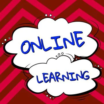 Conceptual display Online Learning. Concept meaning Larning with the assistance イラスト素材