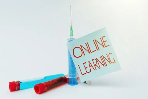 Conceptual display Online Learning. Conceptual photo Larning with the assistance Foto stock