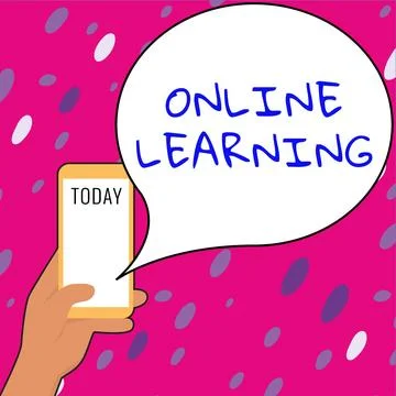 Conceptual display Online Learning. Internet Concept Larning with the assistance Illustrazione stock