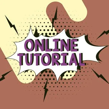 Conceptual display Online Tutorial. Business idea An individual is being trained Stockillustratie