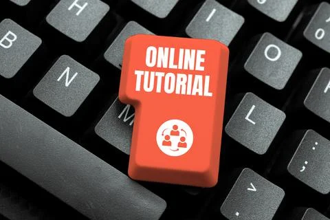 Conceptual display Online Tutorial. Concept meaning An individual is being Stock Photos