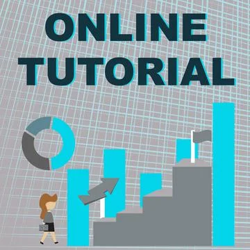 Conceptual display Online Tutorial. Word for An individual is being trained Stock Illustration