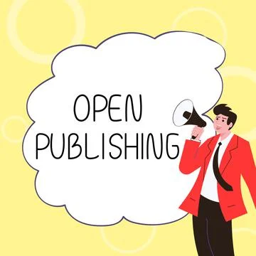 Conceptual display Open Publishing. Internet Concept online access to many Stock Illustration
