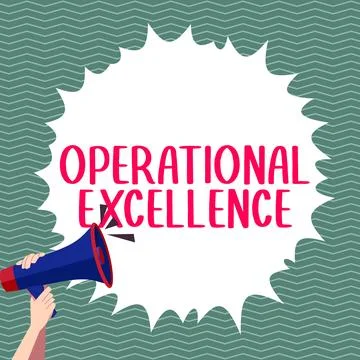 Conceptual display Operational Excellence. Concept meaning software that Stock Illustration