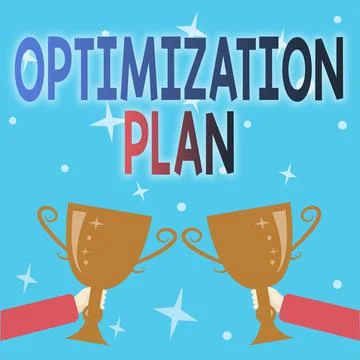 Conceptual display Optimization Plan. Business showcase Finding an alternative Stockillustratie