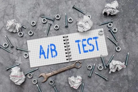 Conceptual display A Or B Test. Business concept test to determine consumers Foto stock