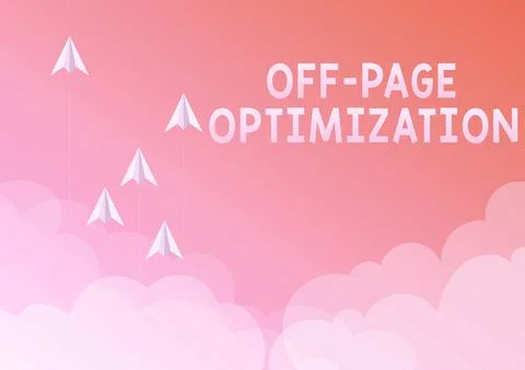 Conceptual display Off Page Optimization. Concept meaning Website External 스톡 일러스트