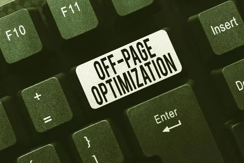 Conceptual display Off Page Optimization. Word for Website External Process Stock Photos