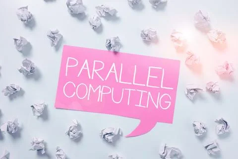 Conceptual display Parallel Computing. Internet Concept simultaneous calculation Foto stock