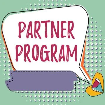 Conceptual display Partner Program. Business idea business strategy vendors use Stock Illustration