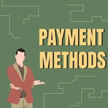 Conceptual display Payment Methods. Business concept Several ways utilized to Stock Illustration