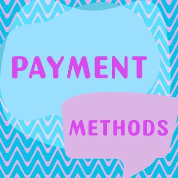 Conceptual display Payment Methods. Word for Several ways utilized to compensate Stock Illustration