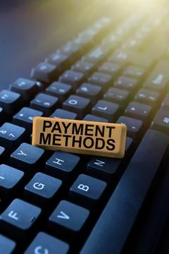 Conceptual display Payment Methods. Word for Several ways utilized to compensate Stock Photos